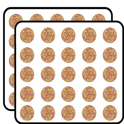 50 PCs Simple Red Yellow Celtic Knot Cross Icon 1" Stickers Decals Laptop Notebook Phone Waterproof Vinyl Trendy