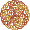 50 PCs Simple Red Yellow Celtic Knot Cross Icon 1" Stickers Decals Laptop Notebook Phone Waterproof Vinyl Trendy view 2