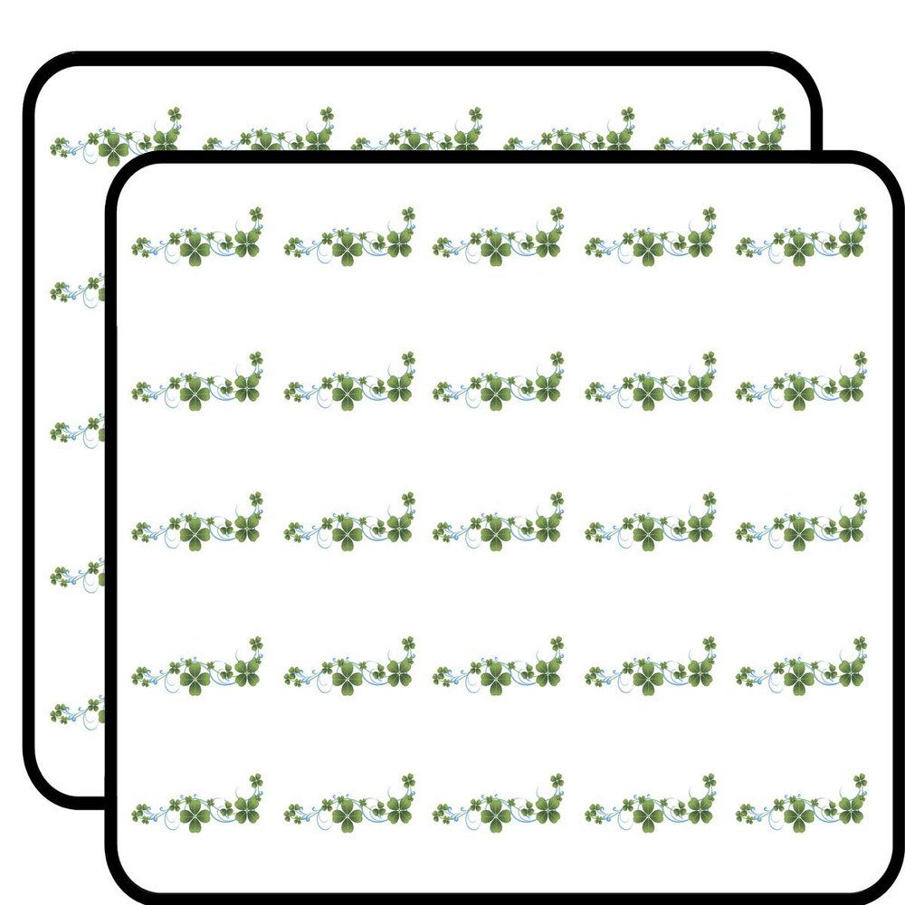 50 PCs Pretty Lucky Streen of Four Leaf Clovers 1" Stickers Decals Laptop Notebook Phone Waterproof Vinyl Trendy