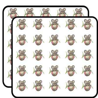 50 PCs Cute Adorable Kawaii Anime Mouse 1" Stickers Decals Laptop Notebook Phone Waterproof Vinyl Trendy