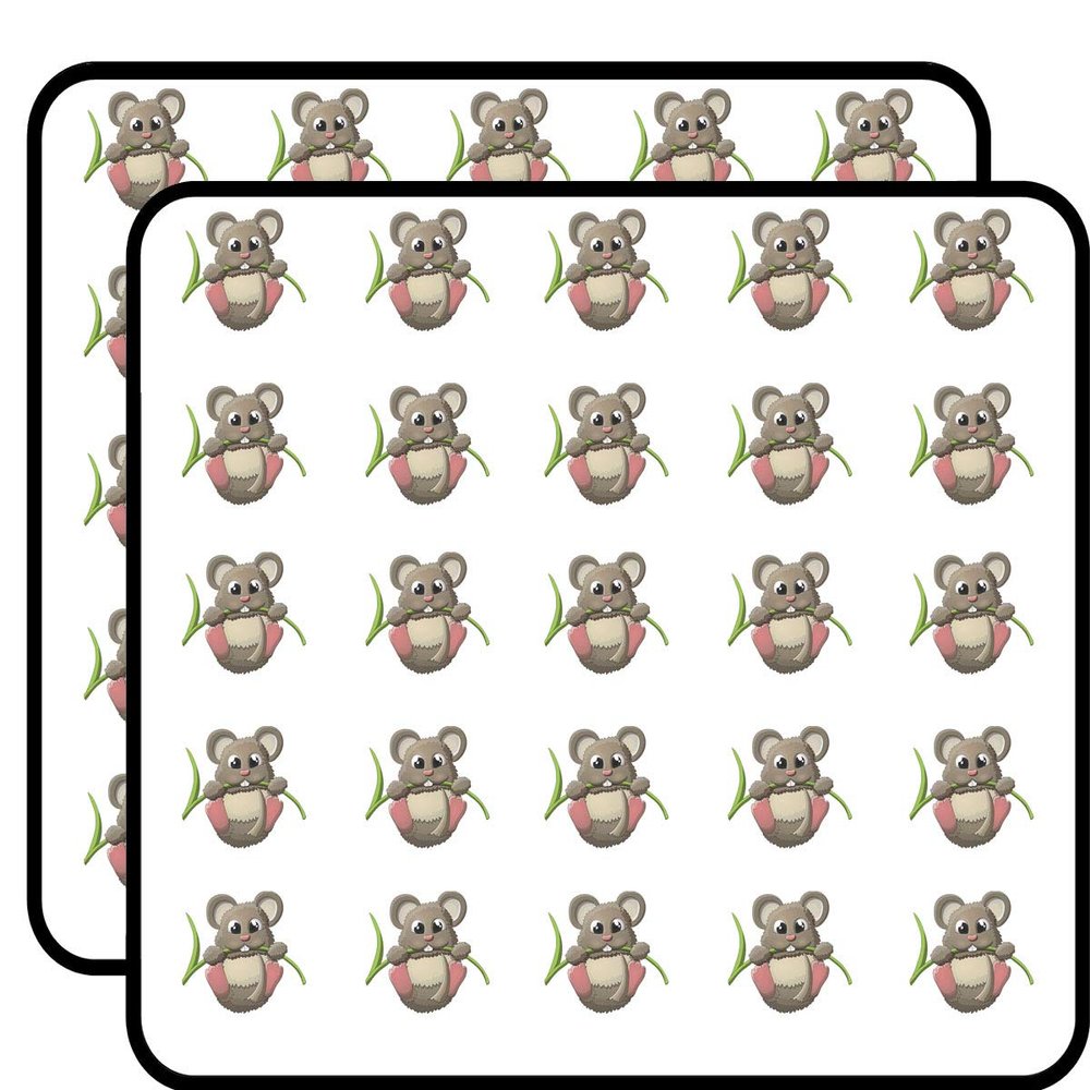 50 PCs Cute Adorable Kawaii Anime Mouse 1" Stickers Decals Laptop Notebook Phone Waterproof Vinyl Trendy