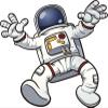 50 PCs Falling Floating Astronaut in Spacesuit 1" Stickers Decals Laptop Notebook Phone Waterproof Vinyl Trendy view 2