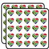 50 PCs Heart Shaped Country Flag 1" Stickers Decals Laptop Notebook Phone Waterproof Vinyl Trendy view 1
