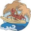 50 PCs Crab Surfing on a Flip Flop Slipper 1" Stickers Decals Laptop Notebook Phone Waterproof Vinyl Trendy view 2