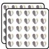 50 PCs Cute Gray Oyster Heart Icon 1" Stickers Decals Laptop Notebook Phone Waterproof Vinyl Trendy view 1