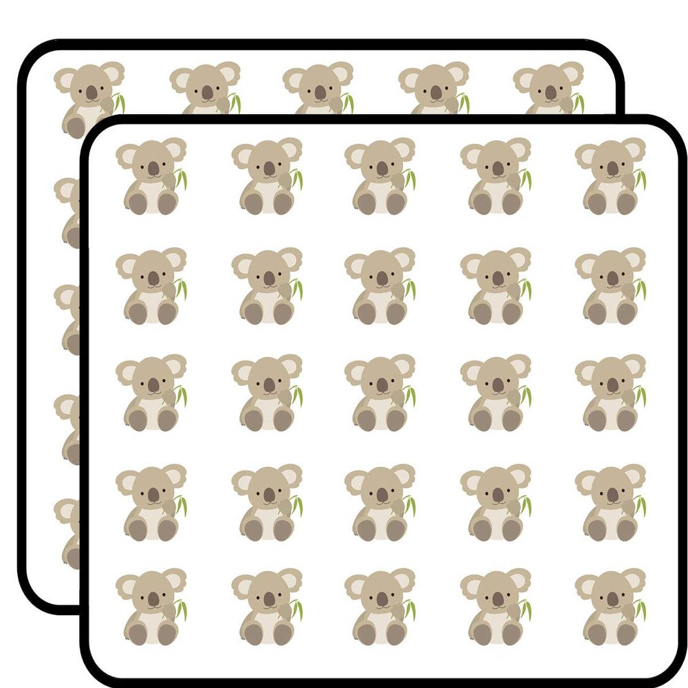 50 PCs Cute Baby Koala Bear 1" Stickers Decals Laptop Notebook Phone Waterproof Vinyl Trendy