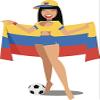 50 PCs Pretty Happy Soccer Cheerleader Girl with Flag - Colombia 1" Stickers Decals Laptop Notebook Phone Waterproof Vinyl Trendy view 2