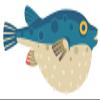 50 PCs Cute Teal Puffer Blow Fish 1" Stickers Decals Laptop Notebook Phone Waterproof Vinyl Trendy view 2