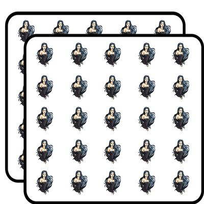 50 PCs Sexy Gothic Punk Girl with Blue Hair 1" Stickers Decals Laptop Notebook Phone Waterproof Vinyl Trendy