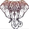 50 PCs Red Purple Mandala Elephant Pen Art 1" Stickers Decals Laptop Notebook Phone Waterproof Vinyl Trendy view 2