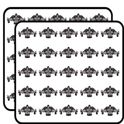 50 PCs Ripped Muscular Body Building Heavy Weight Lifting Gorilla Bending Curling BAR Black Grey Pink White 1" Stickers Decals Laptop Notebook Phone Waterproof Vinyl Trendy