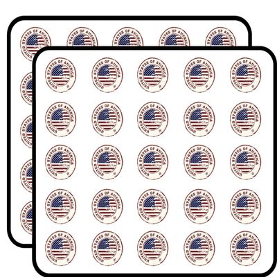 50 PCs USA Vintage American Flag Icon 1" Stickers Decals Laptop Notebook Phone Waterproof Vinyl Trendy