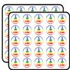 50 PCs Zen Peaceful Yogi Yoga Girl in Rainbow Ombre Paint 1" Stickers Decals Laptop Notebook Phone Waterproof Vinyl Trendy view 1