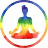 50 PCs Zen Peaceful Yogi Yoga Girl in Rainbow Ombre Paint 1" Stickers Decals Laptop Notebook Phone Waterproof Vinyl Trendy view 2