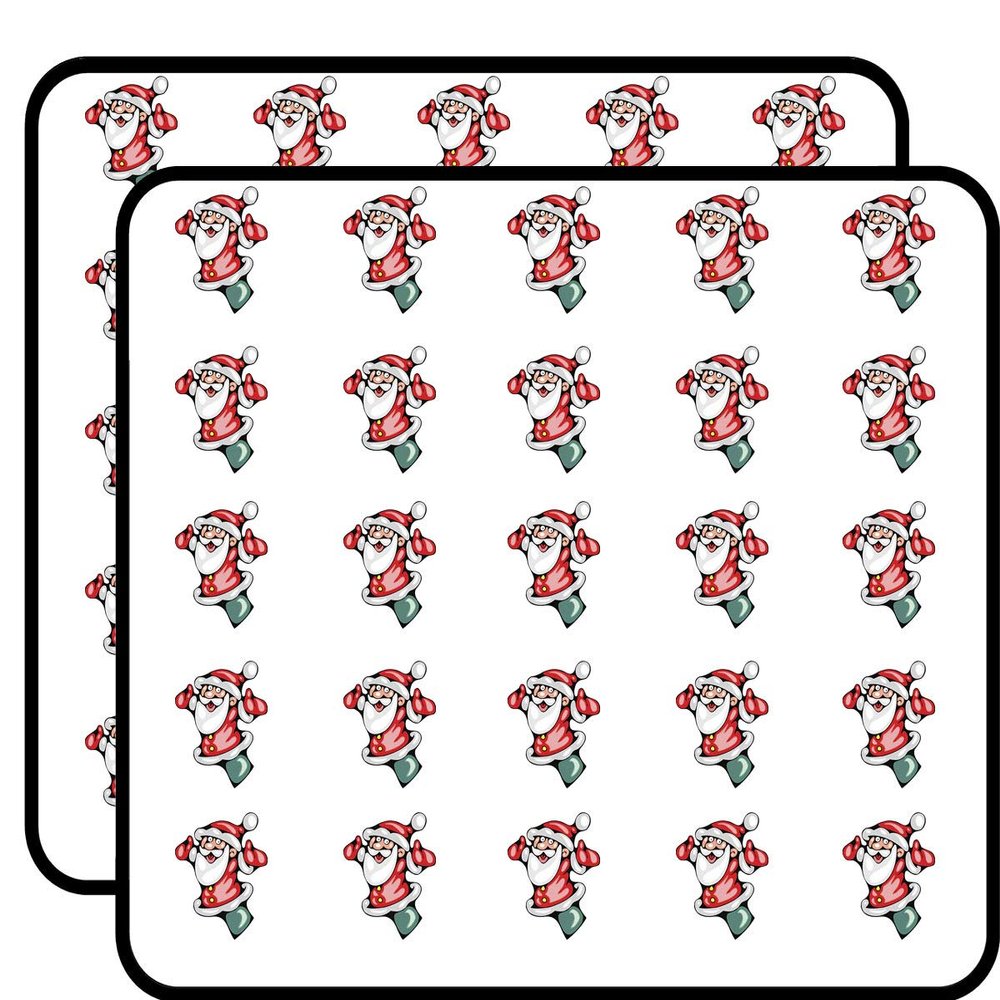 50 PCs Cute Silly Jumping Santa Claus 1" Stickers Decals Laptop Notebook Phone Waterproof Vinyl Trendy