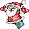 50 PCs Cute Silly Jumping Santa Claus 1" Stickers Decals Laptop Notebook Phone Waterproof Vinyl Trendy view 2