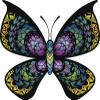50 PCs Pretty Colorful Rainbow Ombre Mandala Flower Pattern Butterfly 1" Stickers Decals Laptop Notebook Phone Waterproof Vinyl Trendy view 2