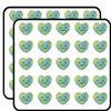 50 PCs Cute Happy Heart Shaped Earth Planet Icon 1" Stickers Decals Laptop Notebook Phone Waterproof Vinyl Trendy view 1