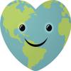50 PCs Cute Happy Heart Shaped Earth Planet Icon 1" Stickers Decals Laptop Notebook Phone Waterproof Vinyl Trendy view 2