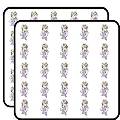 50 PCs Cute Sweet Quiet Kawaii Anime Music Girl 1" Stickers Decals Laptop Notebook Phone Waterproof Vinyl Trendy