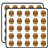 50 PCs Red Yellow Japanese Oni Mask Icon 1" Stickers Decals Laptop Notebook Phone Waterproof Vinyl Trendy view 1