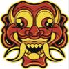 50 PCs Red Yellow Japanese Oni Mask Icon 1" Stickers Decals Laptop Notebook Phone Waterproof Vinyl Trendy view 2