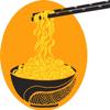 50 PCs Cool Simple Pen Art Bowl of Noodles Icon 1" Stickers Decals Laptop Notebook Phone Waterproof Vinyl Trendy view 2
