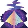 50 PCs Cute Galaxy Rainbow Triangle Tree Silhouette 1" Stickers Decals Laptop Notebook Phone Waterproof Vinyl Trendy view 2