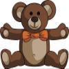 50 PCs Happy Simple Classic Brown Teddy Bear 1" Stickers Decals Laptop Notebook Phone Waterproof Vinyl Trendy view 2