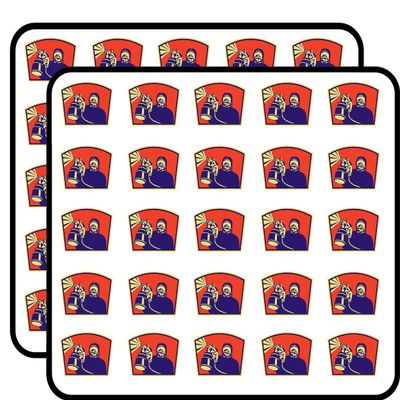 50 PCs Cool Vintage Retro Exterminator Icon 1" Stickers Decals Laptop Notebook Phone Waterproof Vinyl Trendy