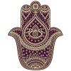 50 PCs Beautiful Maroon Purple Hamsa Hand of Fatima 1" Stickers Decals Laptop Notebook Phone Waterproof Vinyl Trendy view 2