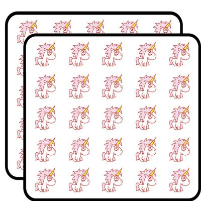 50 PCs Cute Simple Fantasy Horse - Pink Unicorn 1" Stickers Decals Laptop Notebook Phone Waterproof Vinyl Trendy