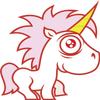 50 PCs Cute Simple Fantasy Horse - Pink Unicorn 1" Stickers Decals Laptop Notebook Phone Waterproof Vinyl Trendy view 2