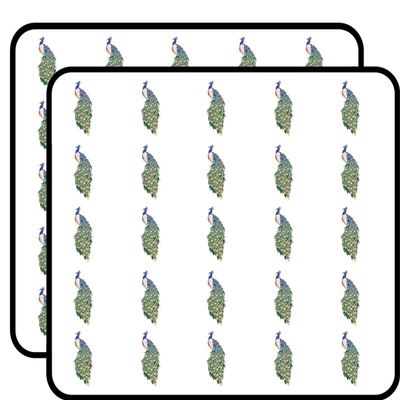 50 PCs Pretty Majestic Peacock Art 1" Stickers Decals Laptop Notebook Phone Waterproof Vinyl Trendy