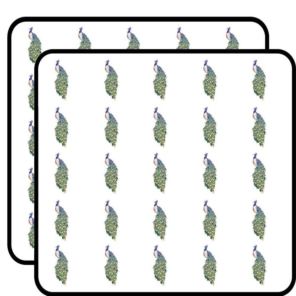 50 PCs Pretty Majestic Peacock Art 1" Stickers Decals Laptop Notebook Phone Waterproof Vinyl Trendy