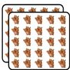 50 PCs Happy Simple Brown Bear Nursery 1" Stickers Decals Laptop Notebook Phone Waterproof Vinyl Trendy view 1