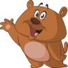 50 PCs Happy Simple Brown Bear Nursery 1" Stickers Decals Laptop Notebook Phone Waterproof Vinyl Trendy view 2