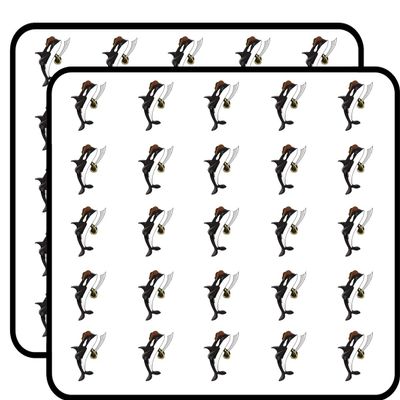 50 PCs Simple Angry Pirate Killer Whale Orca 1" Stickers Decals Laptop Notebook Phone Waterproof Vinyl Trendy