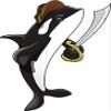 50 PCs Simple Angry Pirate Killer Whale Orca 1" Stickers Decals Laptop Notebook Phone Waterproof Vinyl Trendy view 2