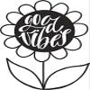 50 PCs Pretty Simple Black and White Good Vibes Daisy Flower 1" Stickers Decals Laptop Notebook Phone Waterproof Vinyl Trendy view 2