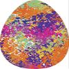 50 PCs Paint Splatter Rainbow Easter Egg 1" Stickers Decals Laptop Notebook Phone Waterproof Vinyl Trendy view 2