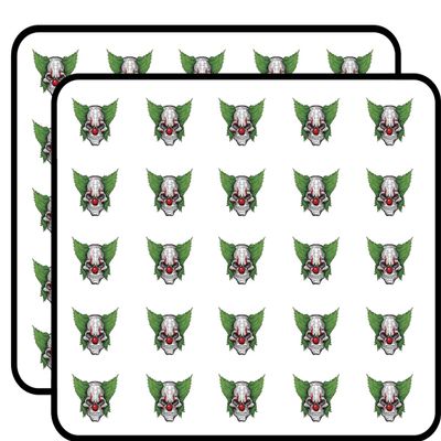 50 PCs Scary Joker Clown Skull 1" Stickers Decals Laptop Notebook Phone Waterproof Vinyl Trendy