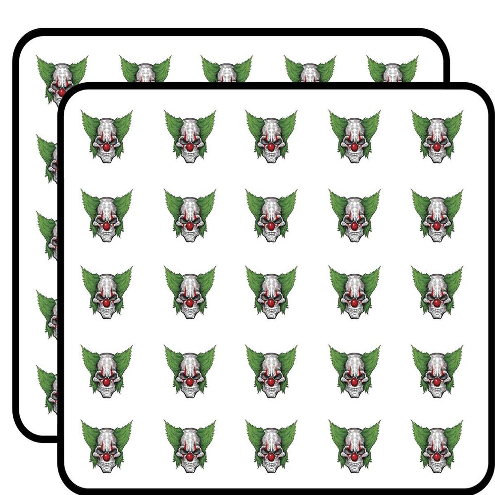 50 PCs Scary Joker Clown Skull 1" Stickers Decals Laptop Notebook Phone Waterproof Vinyl Trendy