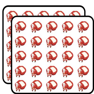 50 PCs Cute Traditional Vintage Santa with Giant Gift Sack 1" Stickers Decals Laptop Notebook Phone Waterproof Vinyl Trendy