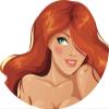 50 PCs Sexy Topless Orange Red Head Siren Woman 1" Stickers Decals Laptop Notebook Phone Waterproof Vinyl Trendy view 2