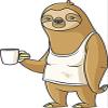 50 PCs Cute Sleepy Grumpy Sloth with Coffee 1" Stickers Decals Laptop Notebook Phone Waterproof Vinyl Trendy view 2