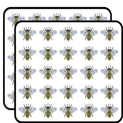 50 PCs Pretty Ornate Honey Bee 1" Stickers Decals Laptop Notebook Phone Waterproof Vinyl Trendy