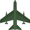 50 PCs Cool Simple Fighter Military Plane Jet - Forest Green 1" Stickers Decals Laptop Notebook Phone Waterproof Vinyl Trendy view 2