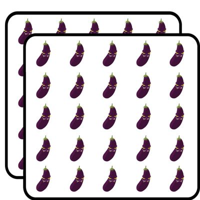 50 PCs Creepy Scary Evil Halloween Eggplant 1" Stickers Decals Laptop Notebook Phone Waterproof Vinyl Trendy