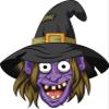 50 PCs Creepy Purple Halloween Witch 1" Stickers Decals Laptop Notebook Phone Waterproof Vinyl Trendy view 2
